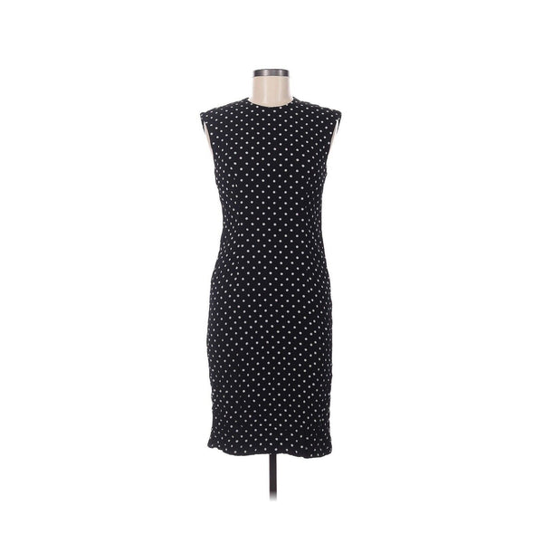 Haider Ackermann Women's Black Polka Dot Sleeveless Shirt Dress, Size 40 (US 8)
