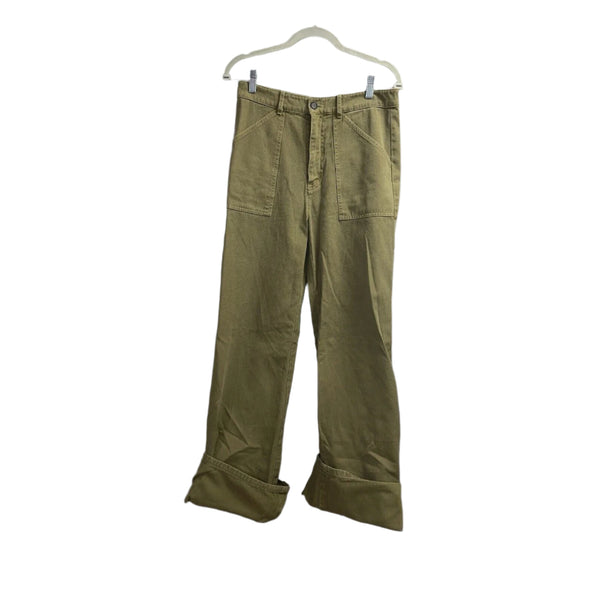 Nili Lotan Women's Quentin Wide Leg Cargo Pant - Olive Green, Size 6