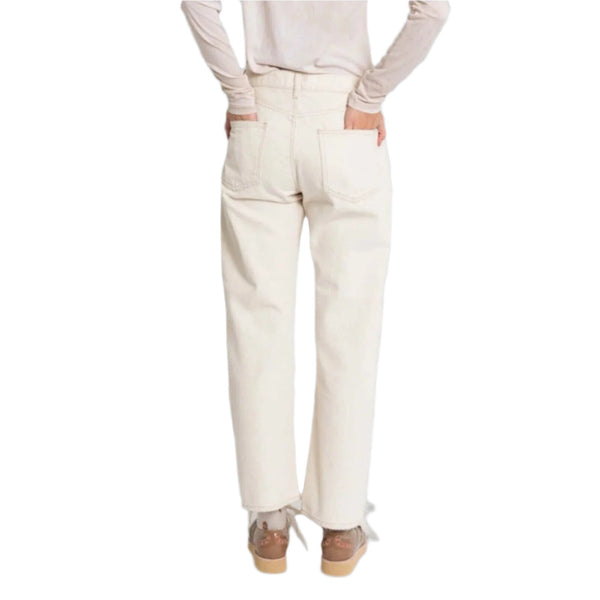 Bellerose Women's Cream White High Rise Popeye Jeans 25 X 27.5 - Straight Leg