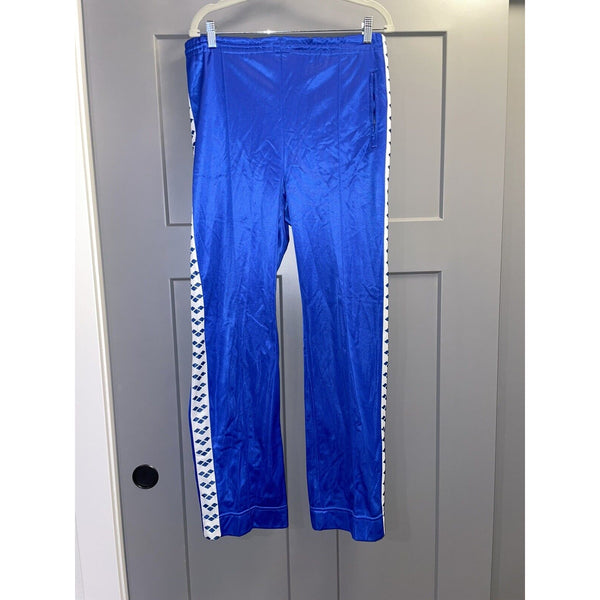 Vintage Arena Blue & White Pull On Track Pant Size Medium Side Tape Logo 🔥