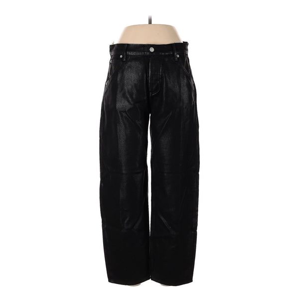 Daily Blue Women’s Matra Coated Denim Jeans, Black Straight Leg, Size 29