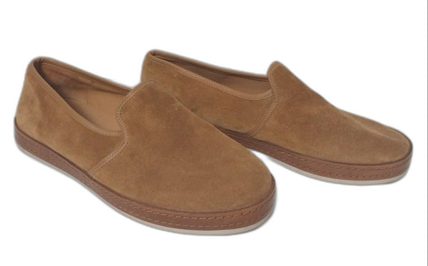 Vince Men’s Tan Suede Slip-On Loafers – Size 10