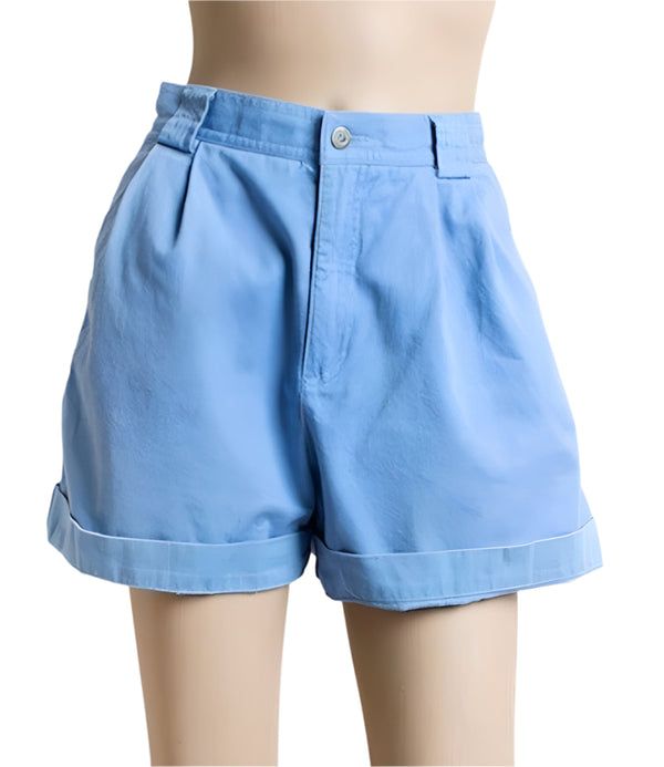 VTG Liz Claiborne LizSport Women’s High Waist Pleated Cotton Shorts Turquoise Size 6