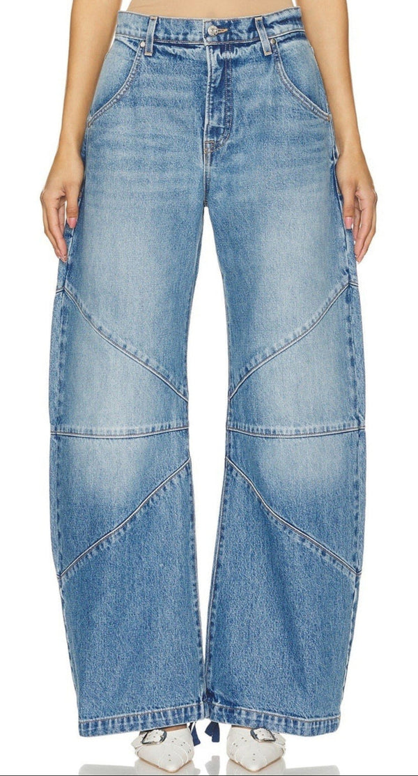 EB Denim Women’s Frederic Luna Barrel Jeans – Loose Fit – Blue – 23