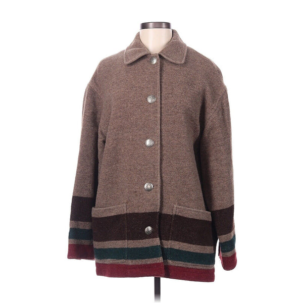 Ralph Lauren Jacket Southwestern Concho Hudson Bay Stripe Blanket Jacket Wool M