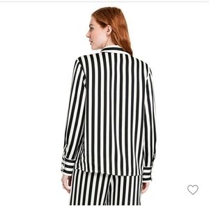 La Ligne x Target Women's Striped Button Front Blouse - Black/White, Size Medium