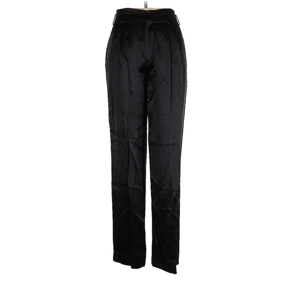 Ralph Lauren Purple Label Collection Black Satin Yvette Trousers 2