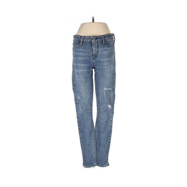 Rta Distressed Blue High Rise Skinny Jeans 26 X 28.5