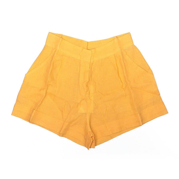 Elizabeth James The Label Women’s Sami 100% Linen High Rise Shorts Apricot Medium