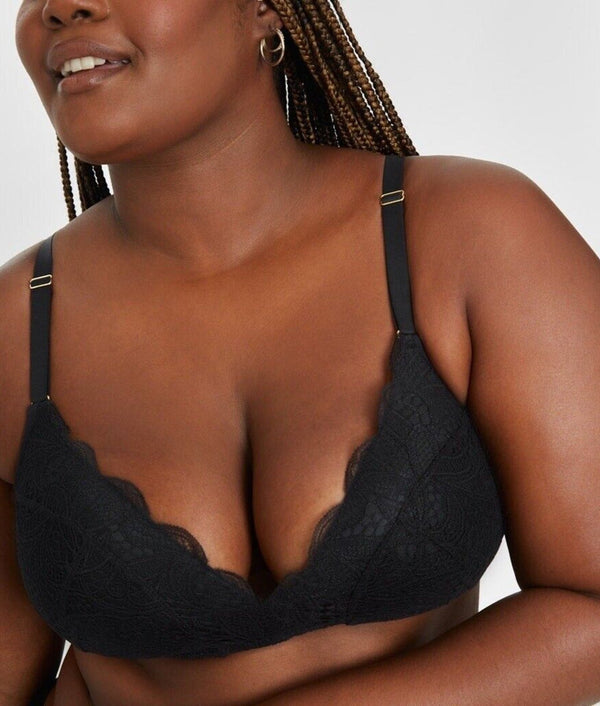 livly no wire push up jet black lace 36DD