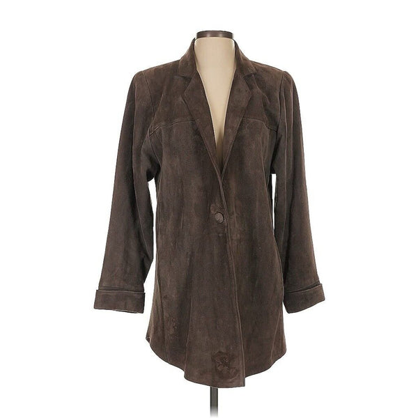 VTG Sherry Michals Rittmaster Carmel by the Sea Chocolate Brown Suede Jacket S