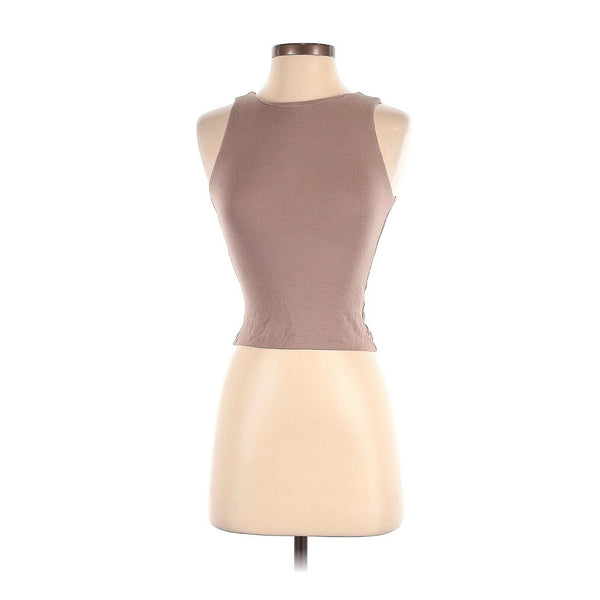 AYM Women's York Bamboo Double-Layered Vest in Beige/Taupe/Tan, Size XS