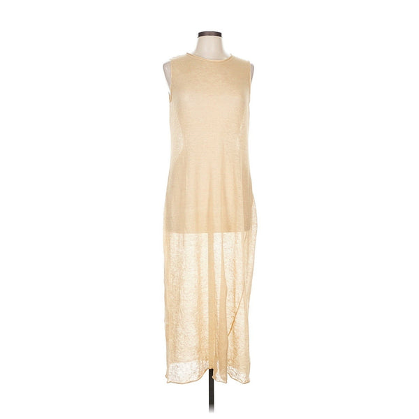 VTG Ralph Lauren Women’s Linen Knit Overlay Coverup – Cream, Size Large