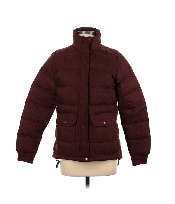 C.C. Filson Women's Goose Down Puffer Jacket, Maroon Burgundy, Size XS