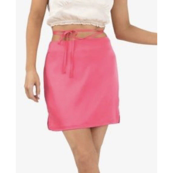 Kittenish Hot Pink Barbie Tie Waist Mini Skirt XL