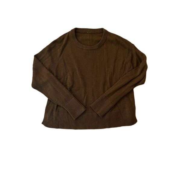 Lululemon Women's Brown Camel Organic Cotton Cashmere Blend Pullover Sweater – Size 6