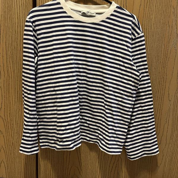 wat the brand crewneck blue/white striped Long Sleeve top size M