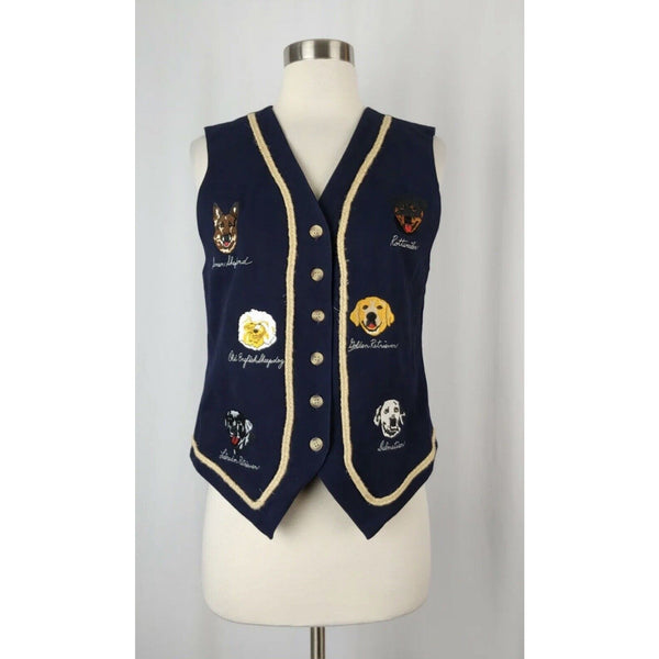 The Eagle's Eye Best Friends Collection Embroidered Dog Navy Blue Vest Small