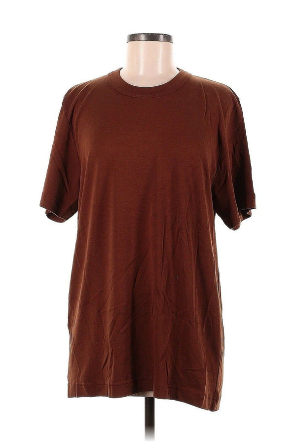 CDLP Men's Lyocell & Pima Cotton Blend Brown T-Shirt Size Medium