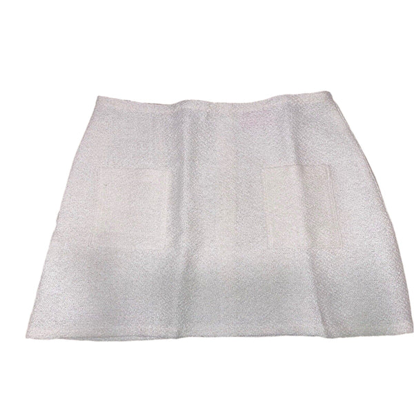 MAISON CLÉO Antonia cotton-tweed CREAM mini skirt with Pockets 100% Cotton US M