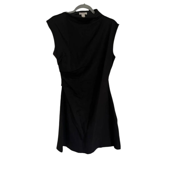 H&M Women’s Black Draped Mockneck Mini Dress, Medium