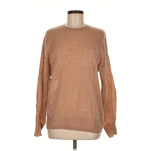 Naadam Women’s Lightweight Cashmere Crewneck Sweater Tan Beige Size Medium