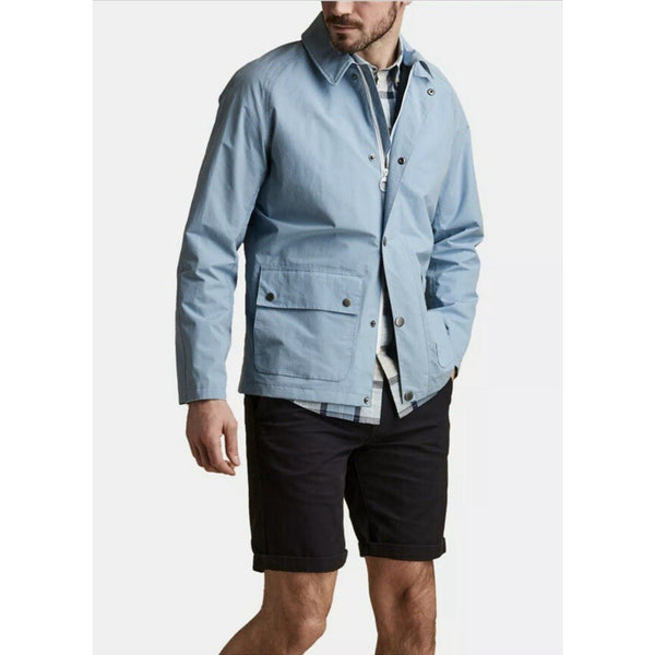 NEW Barbour Tartan Collection Men’s Storrs Waterproof Zip-Up Jacket – Blue, Size XL