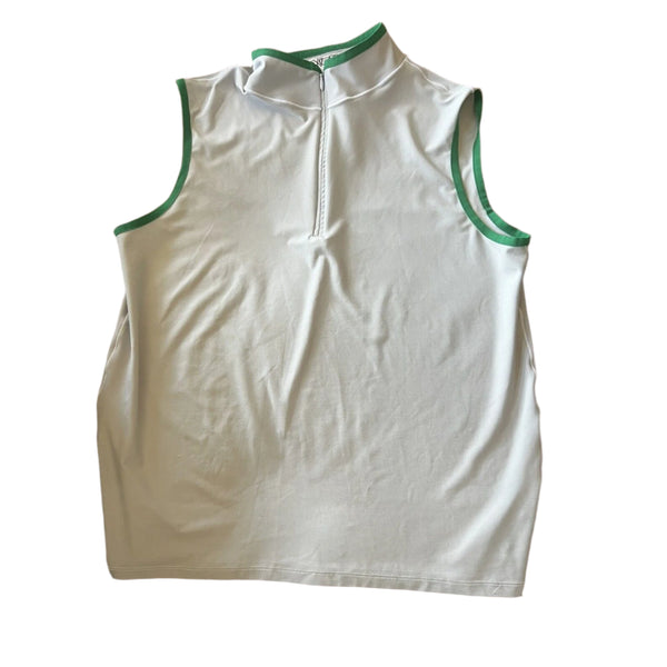 F Words Women's NYC Grey Green Golf Follow-through Half Zip - Size Medium