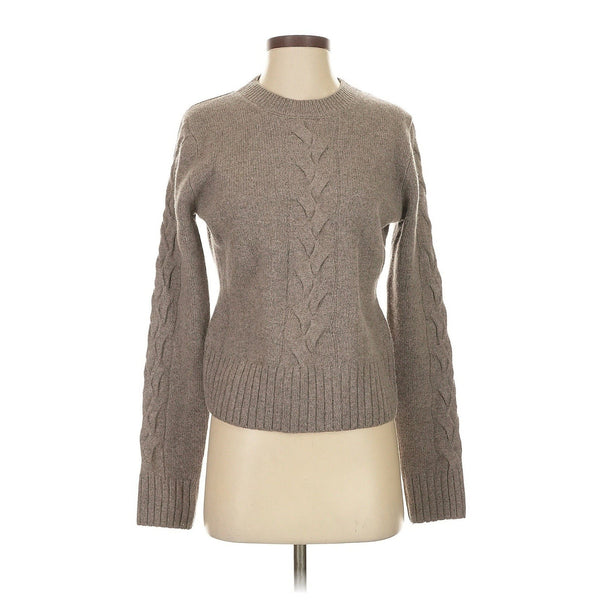 NWOT Vince Women's Wool Blend Cable Knit Grey Pullover Sweater Size Small