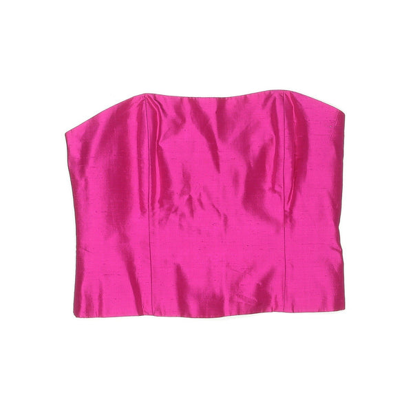 NWT Tutu French Women’s Hot Pink Silk Corset Bustier Tube Top – Size 8