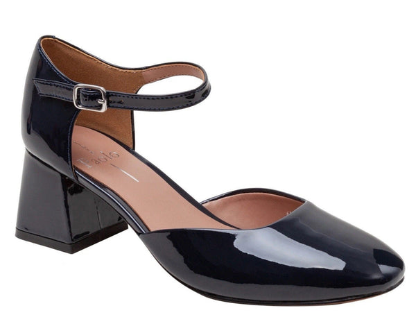 Linea Paolo Camellia Two-Piece Mary Jane Pumps – Navy Blue – Size 11