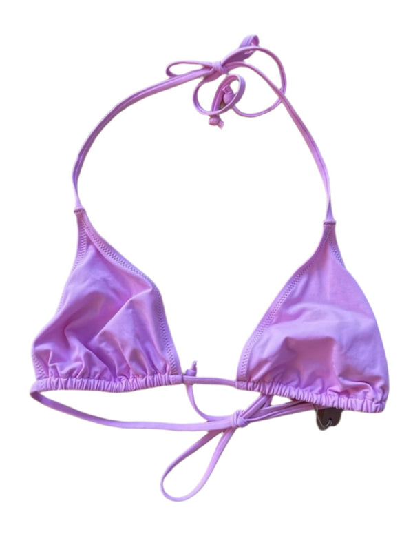 NWT SKIMS Women's Signature Triangle Bikini Swim Top Light Pink XL