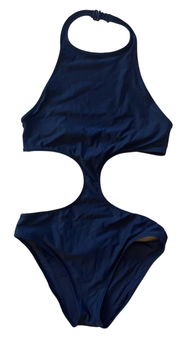 SKIMS Women's Recycled Halter Cut-Out Monokini Swimsuit Large