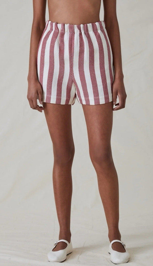 NWT Attersee Women's The Shorts – Crimson Red Stripe – Medium