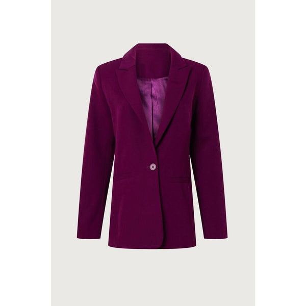 Endless Rose Single Breasted Blazer Jacket Purple Burgundy Button Pockets Small