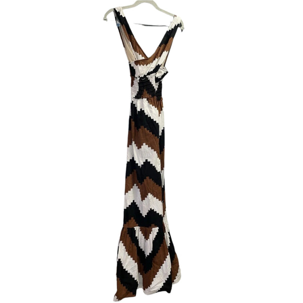 NWT Anthropologie Plenty by Tracy Reese Women's Multicolor Printed Halter Neck Color Block Dress, Small