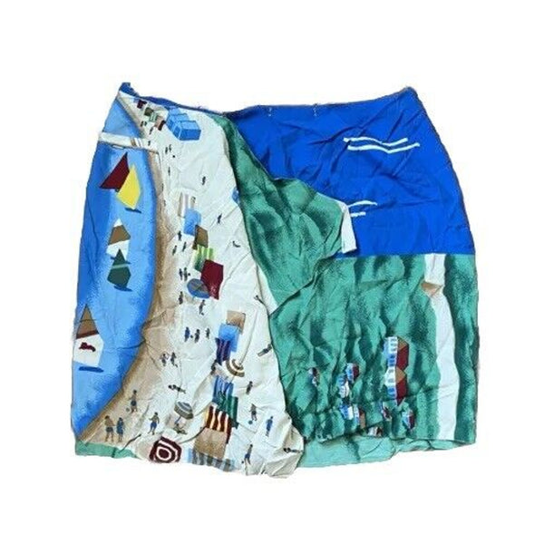 ✨VTG Ralph Lauren Blue Label Riviera Italia Skirt Beach Vacation Ocean Wrap 12