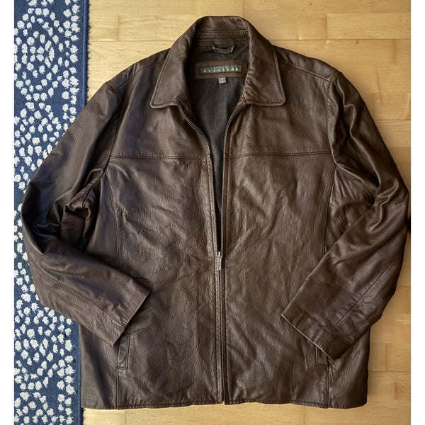 Kenneth Cole Reaction Women’s Genuine Leather Chocolate Brown Jacket XXL