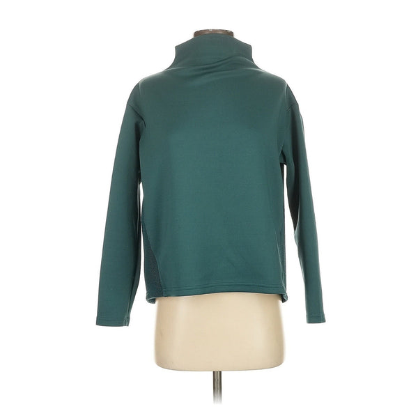 Aday Women's Like A Boss Scuba Mockneck Sweatshirt – Teal Green XS