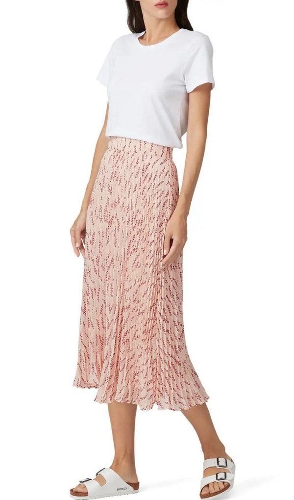 BA&SH Women's Cloud MIDI Skirt in Pink Large