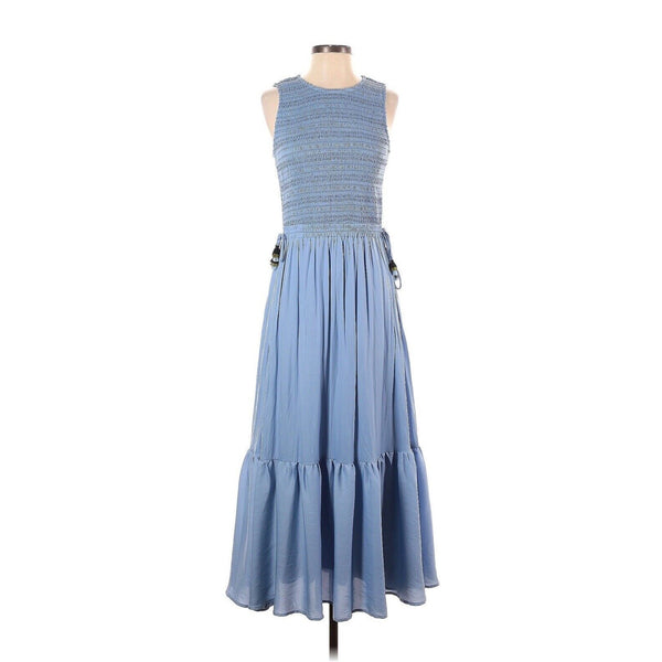 Anthropologie Dolan Hill Marissa Maxi Dress Cosimq Blue House Smocked Small