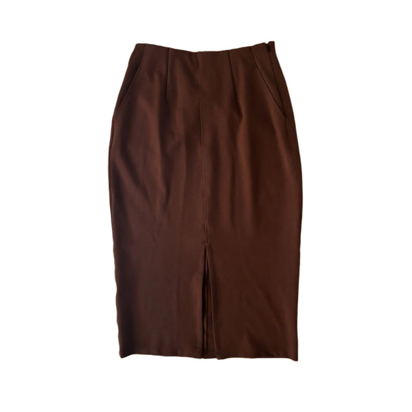 Kit and Ace Women's Serenity Double Knit Pencil Skirt – Cinnamon Tan, Size 6