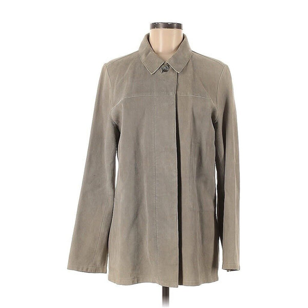 Banana Republic Grey suede Women’s jacket Shirt Button Down M