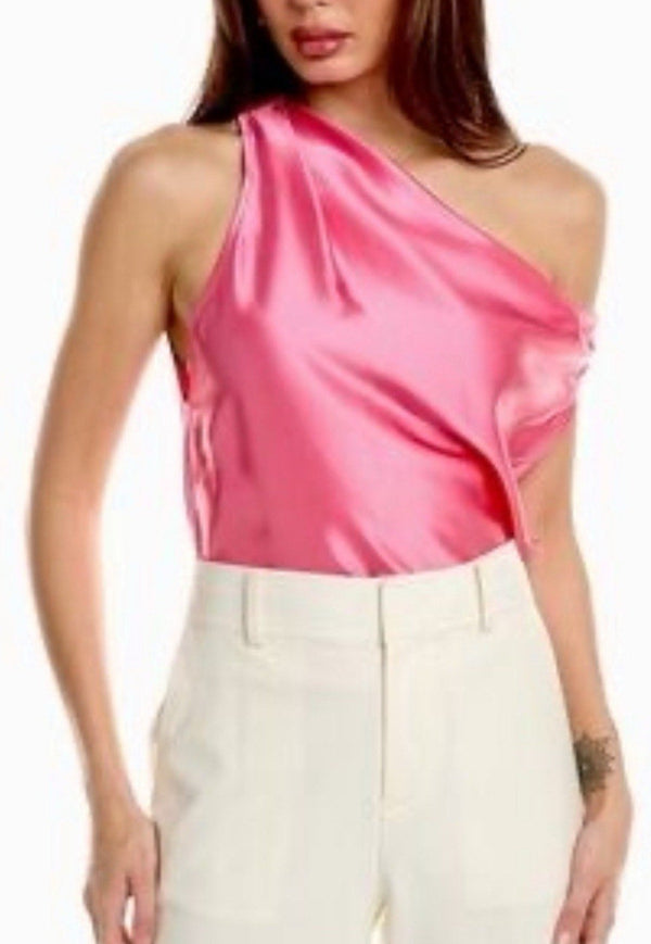 NWT The Sei Women's Pink Silk Draped Top – Size XS
