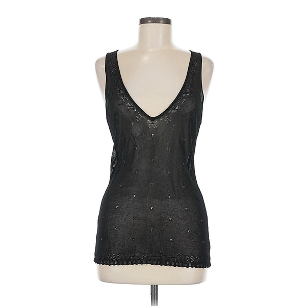 Ralph Lauren Women's Collection Purple Label Rayon Knit Tank Top – Black, Size Medium