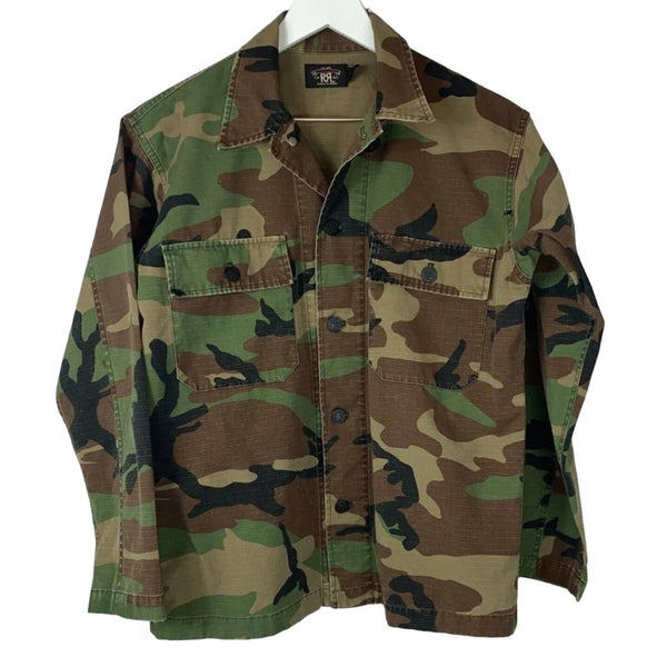 DOUBLE RL RALPH LAUREN Military Shirt Camo Shirt Light Jacket Size 2