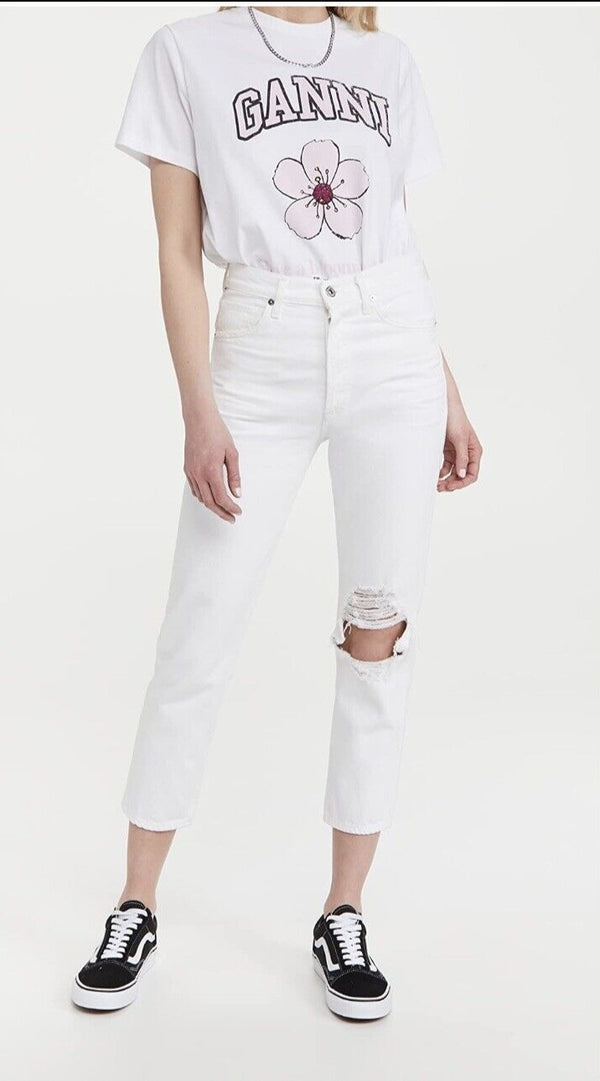 Citizens of Humanity Women’s Charlotte High Rise Crop Straight Jeans - White, Size 30