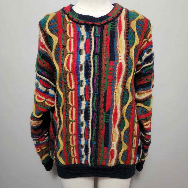 VTG Limnos Australian multicolored pure wool crewneck sweater Coogi style 3D