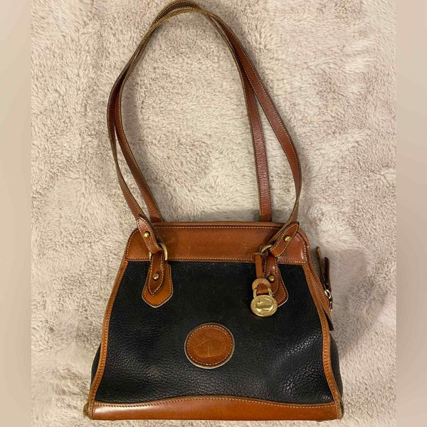 Vintage Dooney & Bourke All Weather Leather Purse - Black & Brown