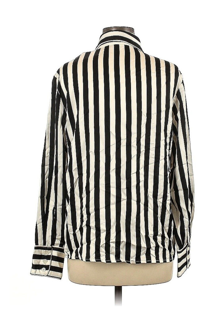 La Ligne x Target Women's Striped Button Front Blouse - Black/White, Size Medium